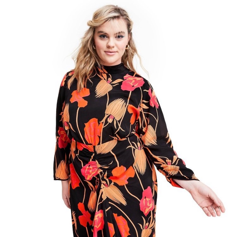 Floral Open Back Cascade Ruffle Dress - Picture 7 of 10